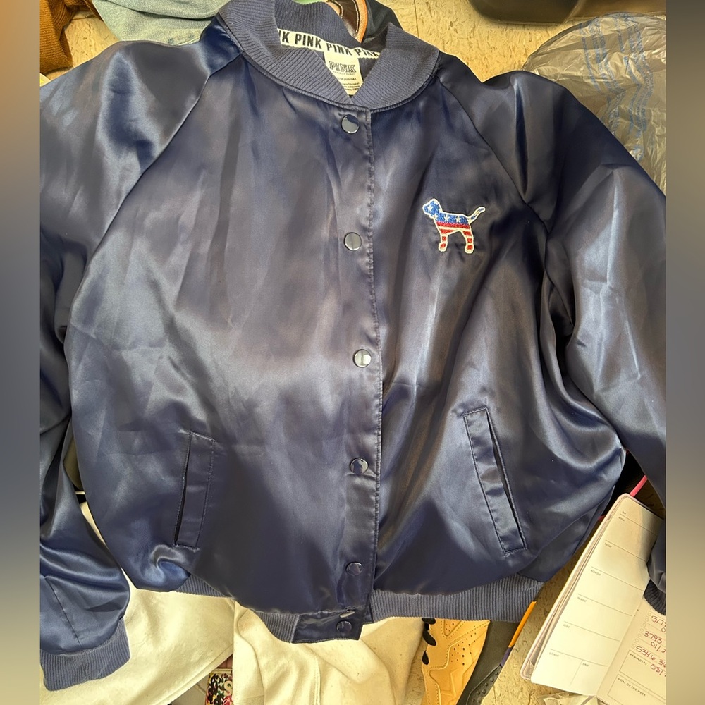 Vs pink “Merica” jacket and tshirt set